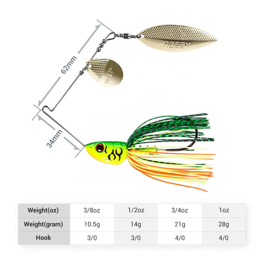 Noeby Spinnerbait 10.5g 14g 21 - огляд і ціна Fishing Lure Swimbait