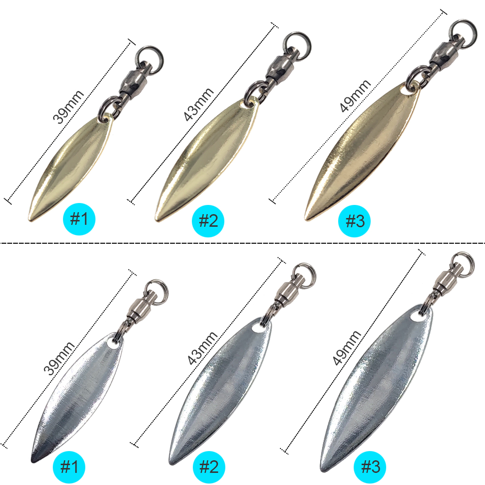 10pcs Willowleaf Blades Spinne - огляд і ціна Fishing Lure Blade Bait