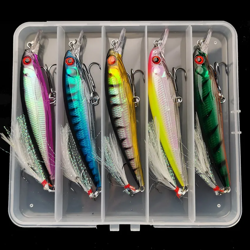 5pcs/box Laser 3D Eyes Bionic  - огляд і ціна Fishing Lure Box
